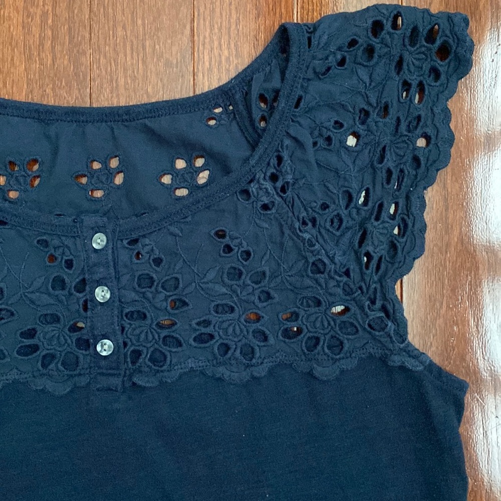 Abercrombie & Fitch Navy Blue Top - Picture 5 of 9